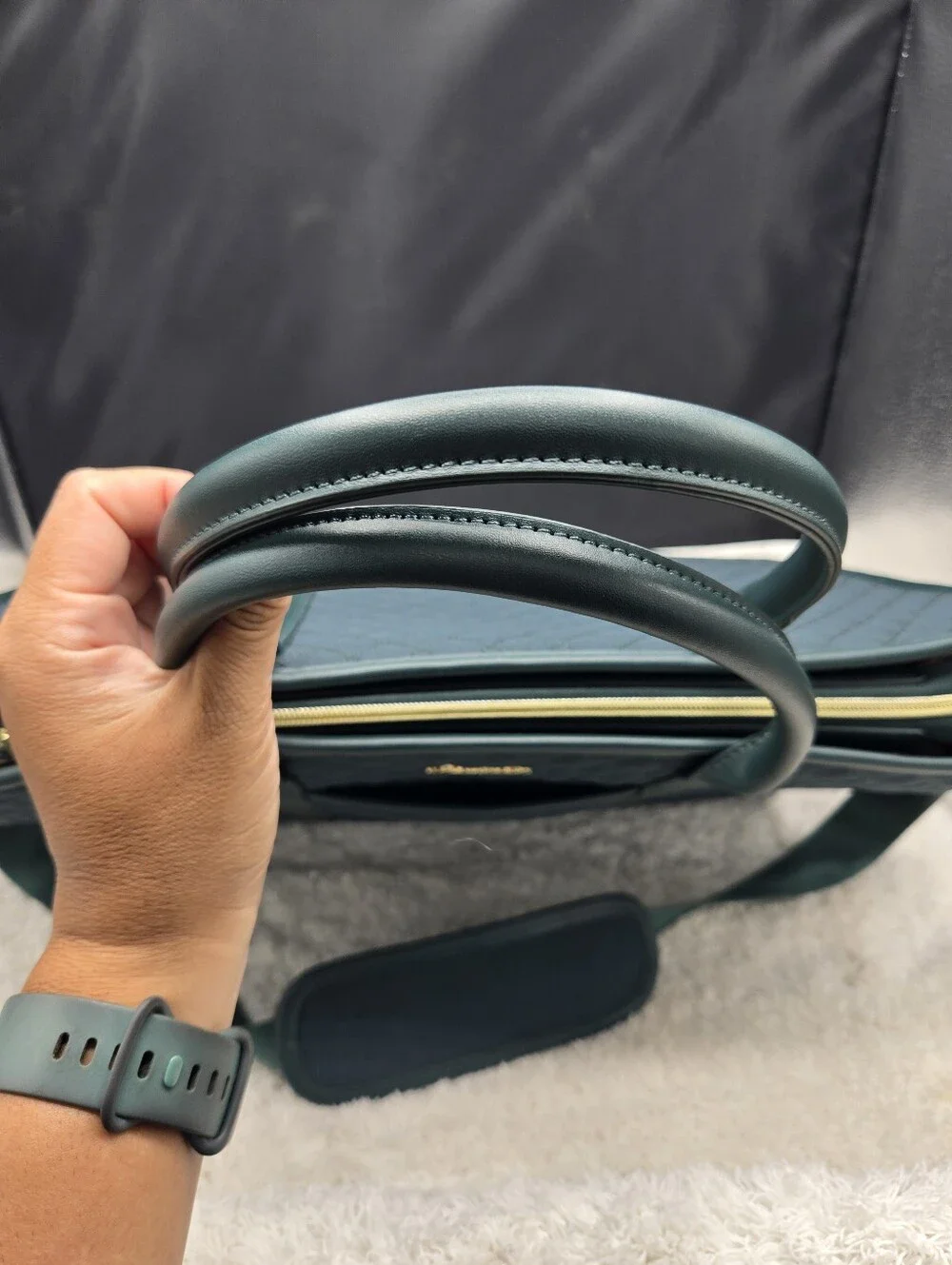 Lovevook Women's Green Laptop Bag With Shoulder Strap